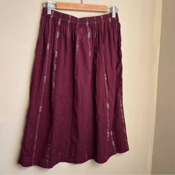 RARE ace & jig cotton skirt with iridescent rainbow stripe - incense fabric - Picture 14 of 15